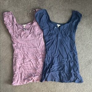Pink and Blue Short Sleeve Dresses